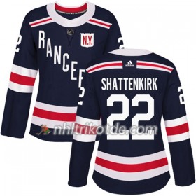 New York Rangers Trikot Kevin Shattenkirk 22 Adidas 2017-2018 Navy Blue 2018 Winter Classic Authentic - Dame